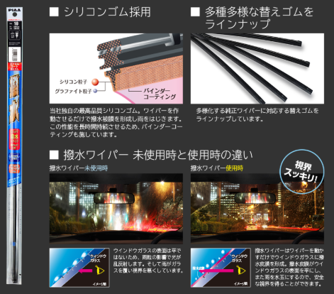 <10本セット>PIAA エクセルコートワイパー用替えゴム(シリコンゴム) 台形6mm幅 700mm 呼番26