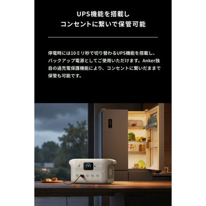 Anker Solix C2000 Gen2 Plus ポータブル電源 2048Wh 定格2000W 急速充電99分 業務用モデル 工事現場・整備工場・防災対応