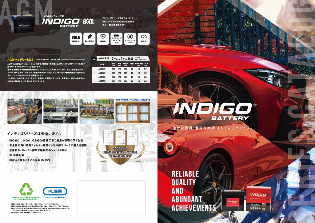 個人宅宛配送不可＞インディゴバッテリー 大型車用 195G51 MFタイプ